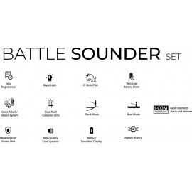 Black Cat elektromos kapásjelző Battle Sounder Set 2+1